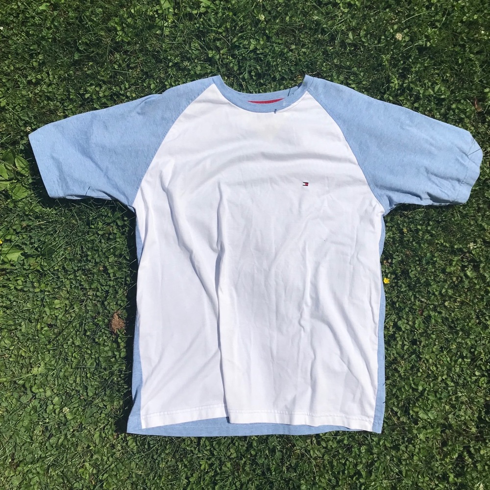Vintage rare 00s baby blue Tommy Hilfiger shirt
